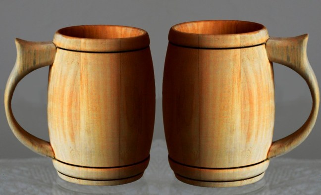 pint wood beer mug beer cup